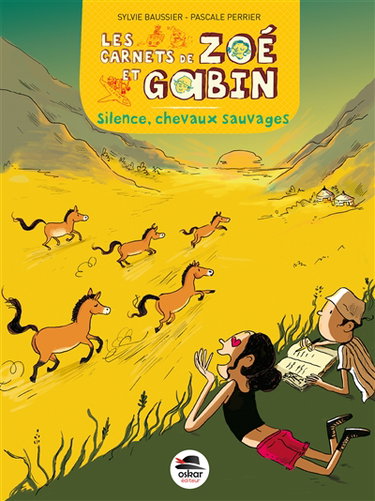 Couverture de Les carnets de Zoé et Gabin. Silence, chevaux sauvages