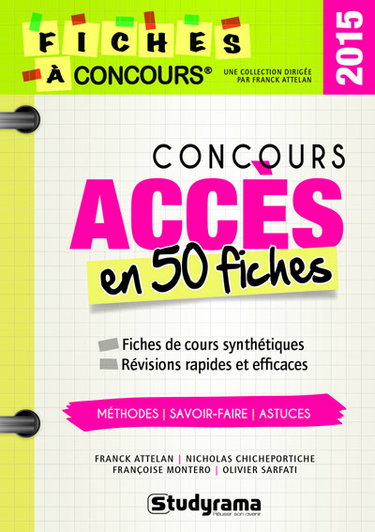 Couverture de Concours Accès en 50 fiches
