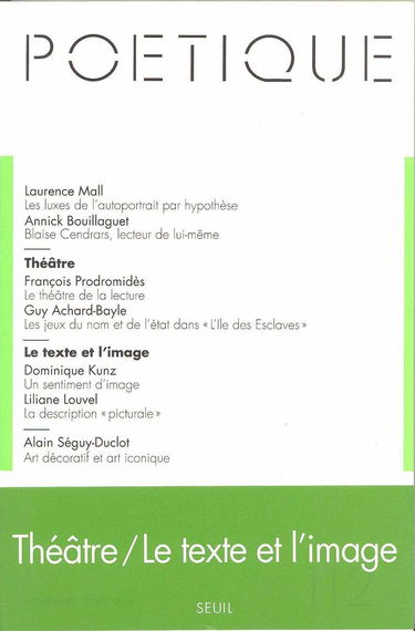 Poétique, numéro 112