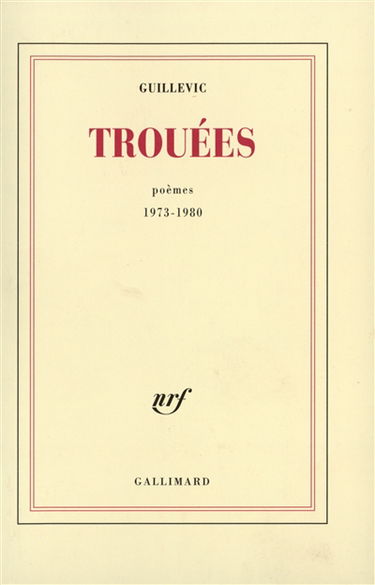 Trouées : poèmes 1973-1980