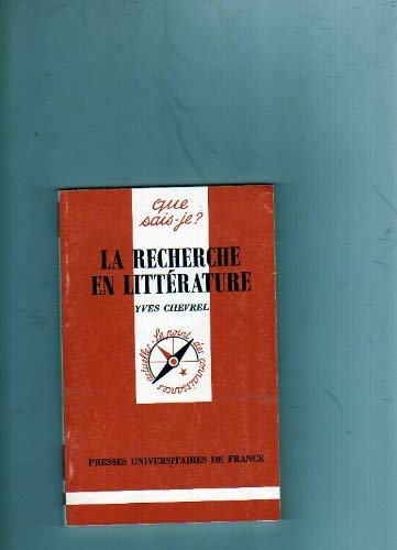 La Recherche en littérature