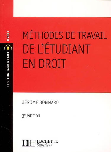 Méthodes de travail de l'étudiant en droit