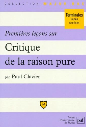 Premières leçons sur Critique de la raison pure