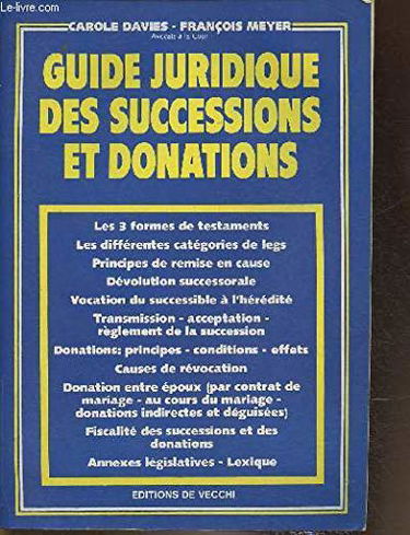 Guide juridique des successions et donations