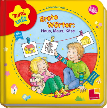 Couverture de Miniwelt: Bildwörterbuch. Erste Wörter, Haus, Maus, Käse: Ab 18 Monate