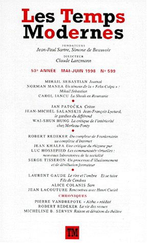Les Temps modernes, numéro 599
