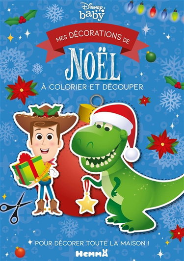Couverture de Disney baby : mes décorations de Noël à colorier et découper