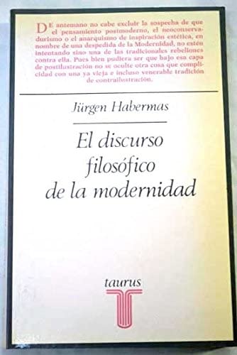 Couverture de El discurso filosofico de la modernidad