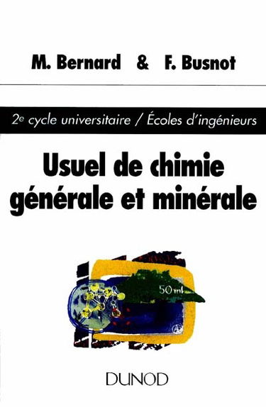 Usuel de chimie générale et minérale