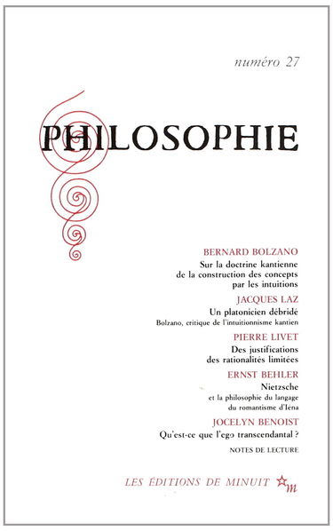 Philosophie, numéro 27