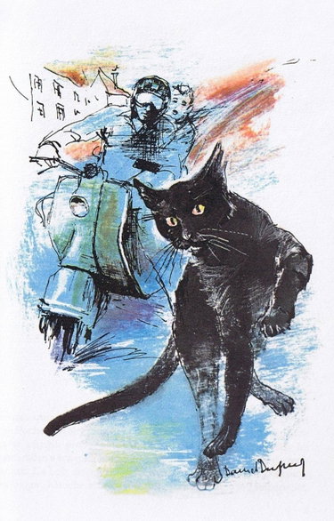 Couverture de Paul Berna... Illustrations de Daniel Dupuy. Le Témoignage du chat noir