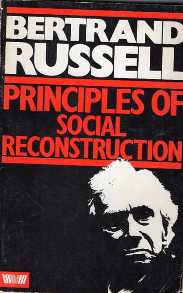 Couverture de Principles of Social Reconstruction par Bertrand Russell