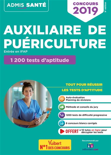 Auxiliaire de puériculture, entrée en IFAP : 1.200 tests d'aptitude : concours 2019