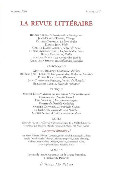 Revue littéraire (La), n° 7 (2004)