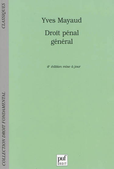 Droit pénal général