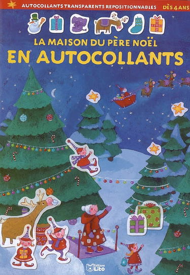 La maison du Père Noël en autocollants