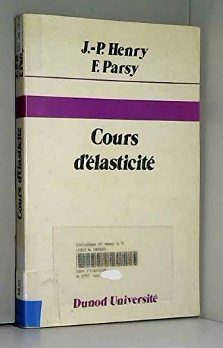 Cours d'élasticité
