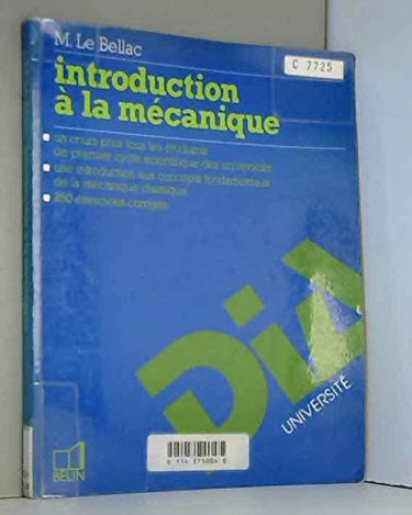 Couverture de Introduction à la mécanique