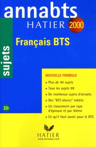AnnaBTS, sujets 2000 - français BTS