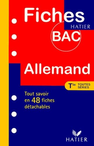 Fiches Bac allemand, terminales toutes séries