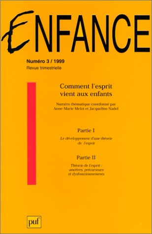 Enfance, n° 3 (1999). Comment l'esprit vient aux enfants