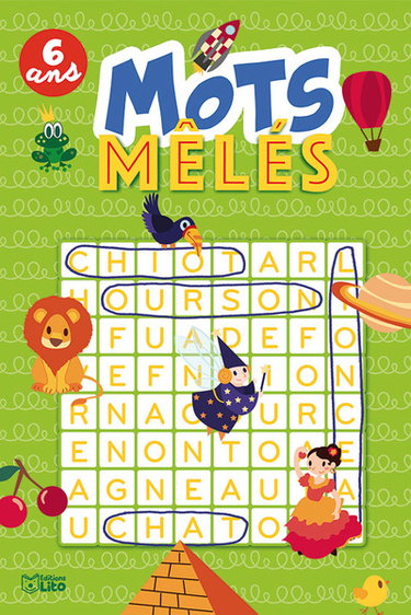Couverture de Mots mêlés : 6 ans