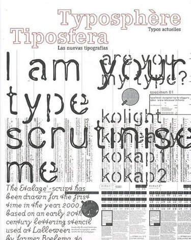 Couverture de Typosphère : typos actuelles. Tiposfera : las nuevas tipografias