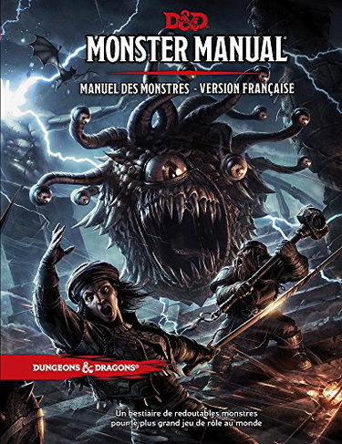 Couverture de D&D Monster Manual - Manuel des Monstres - Version Française - 5ème édition