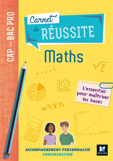 Couverture de Carnet de réussite maths, CAP, bac pro