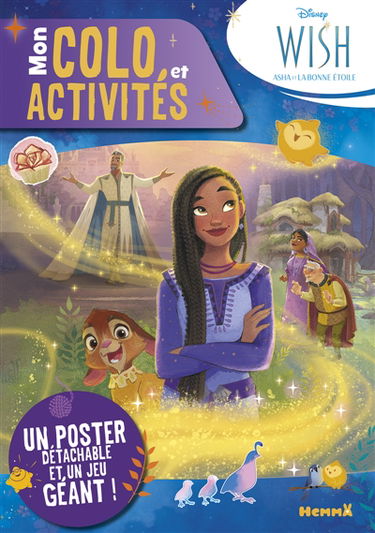Disney Wish : Mon colo et activités + poster : Un poster détachable et un jeu géant !