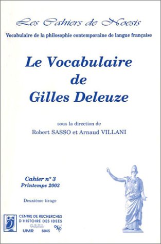 Couverture de Le vocabulaire de gilles deleuze