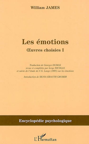 Oeuvres choisies. Vol. 1. Les émotions