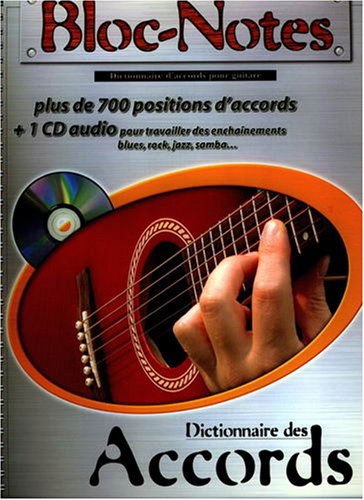 Bloc notes dictionnaire accords guitare cd