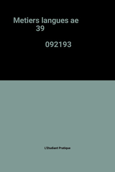 Metiers langues ae 39 092193