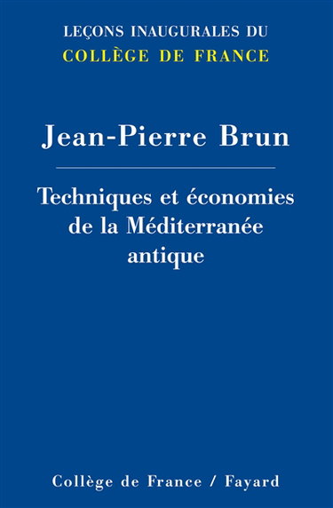 Couverture de Techniques et économies de la Méditerranée antique