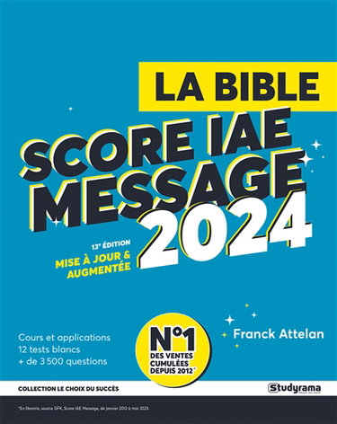 Couverture de La bible Score IAE Message : 2024
