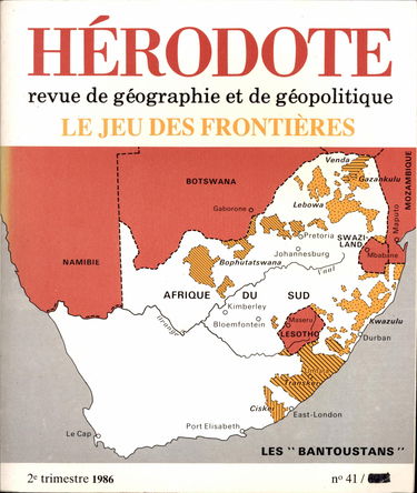 Hérodote, n° 41. Le Jeu des frontières