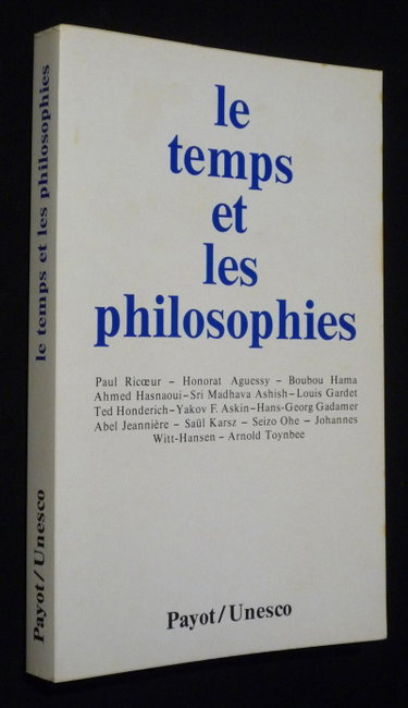 Couverture de Le Temps et les philosophies par Unesco