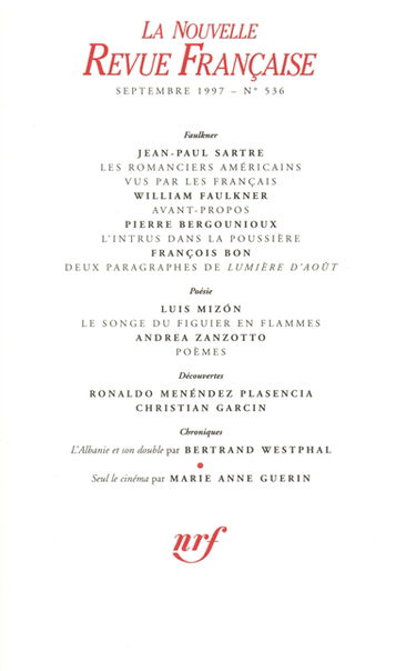 Nouvelle revue française, n° 536