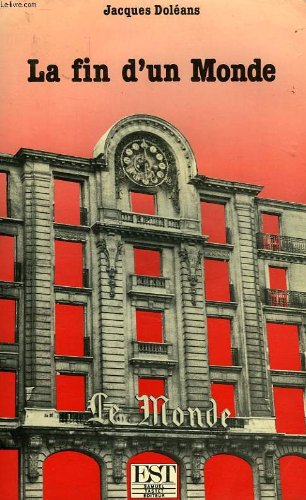 Couverture de La fin d'un monde