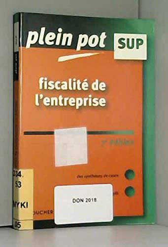 Fiscalité de l'entreprise: Enseignement supérieur, BTS, DUT tertiaires