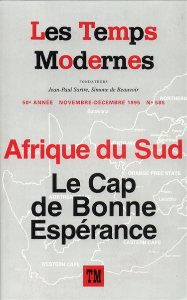 Temps modernes (Les), n° 585. Afrique du Sud : le Cap de Bonne Espérance