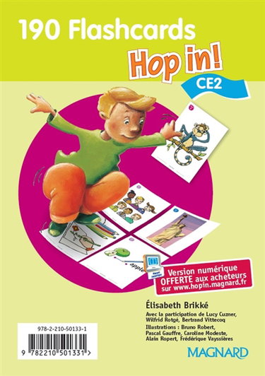 Couverture de 190 flashcards : hop in ! : CE2