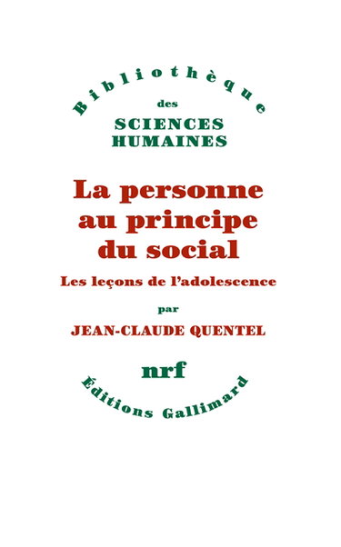 Couverture de La personne au principe du social : les leçons de l'adolescence