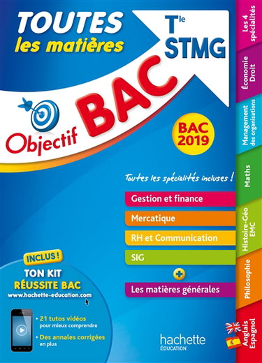 Couverture de Toutes les matières, terminale STMG : bac 2019