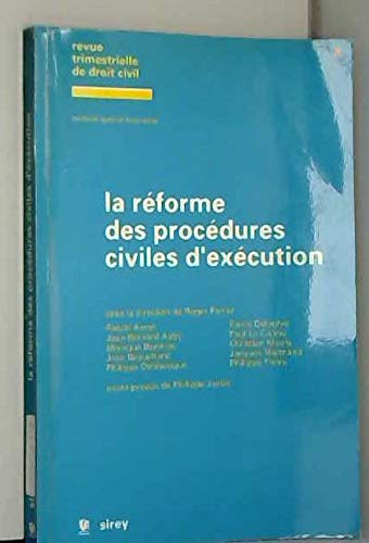La Reforme Des Procedures Civiles D Execution