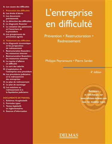 L'entreprise en difficulté : prévention, restructuration, redressement